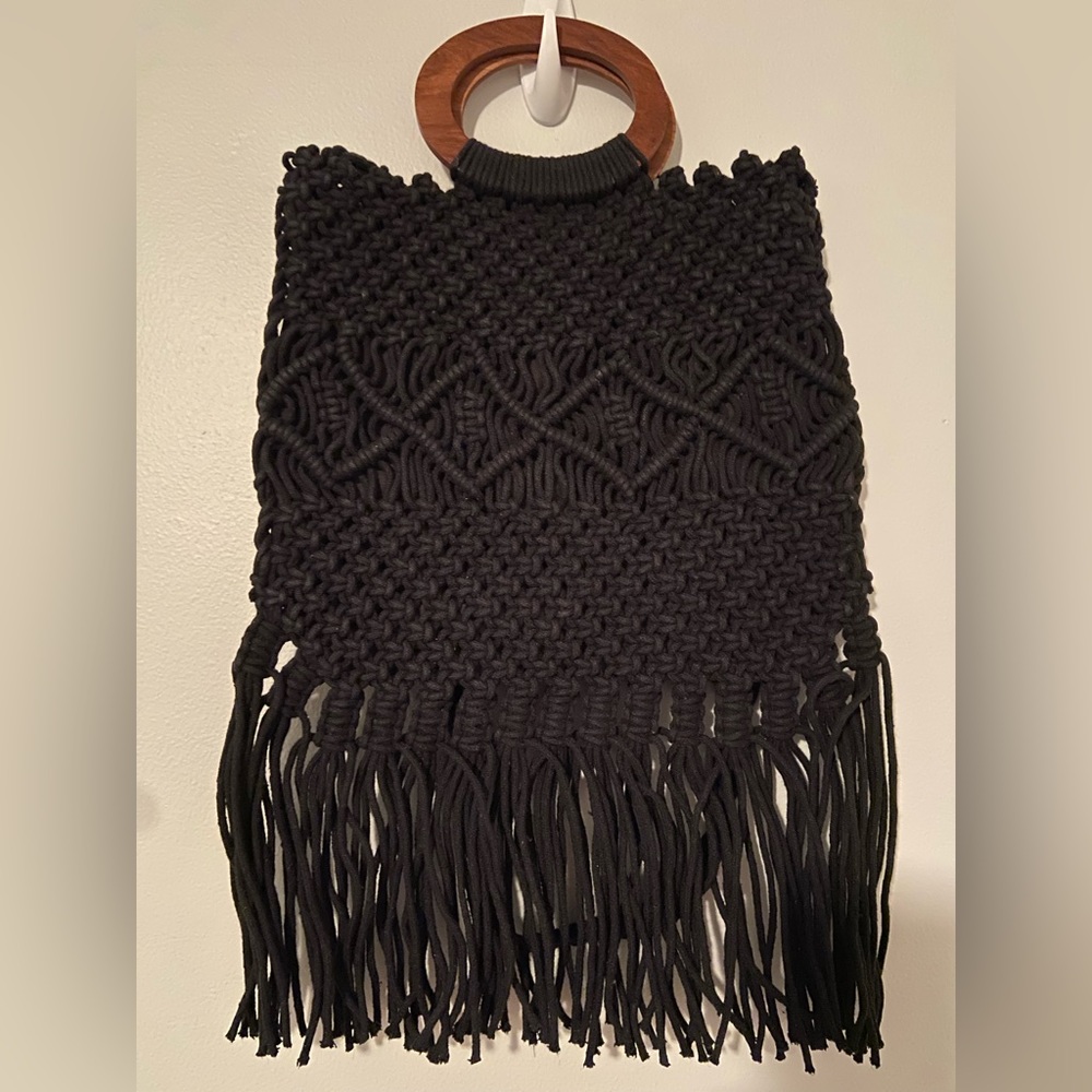 Danielle Nicole Black Fringe Bag - Picture 3 of 7